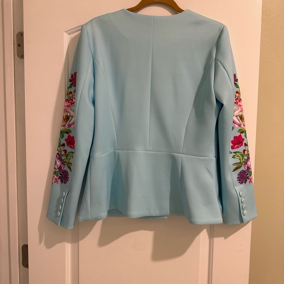 NWOT Boston Proper Garden Row Scuba Peplum Blazer - Picture 7 of 7